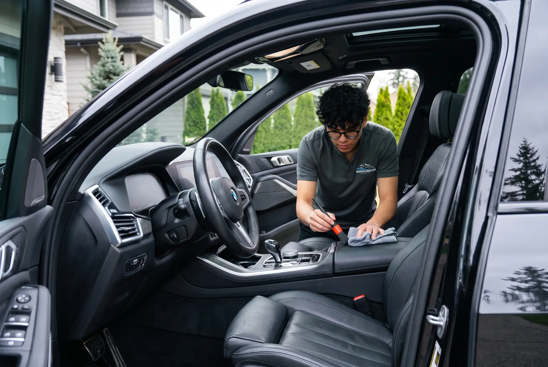Spotless detailed car interior